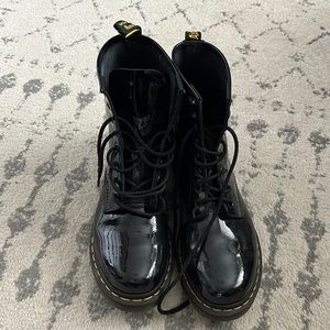 Doc Martens Black Patten Leather Boots